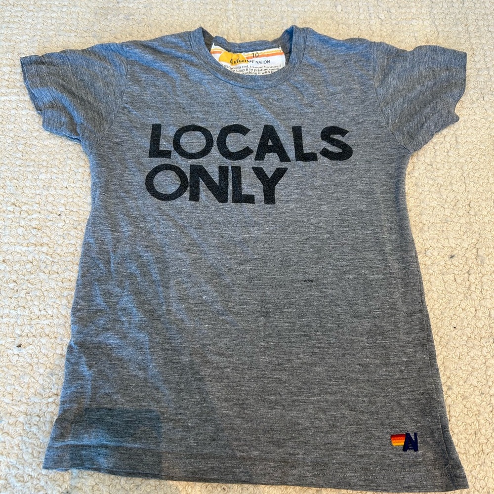 Aviator Nation Gray Locals Only Kids T-Shirt